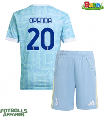 Juventus Lois Openda #20 Bortaställ Barn 2025-26 Kortärmad (+ Korta byxor)